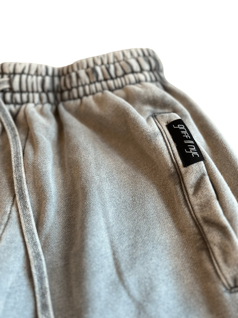 Premium Acid-Washed Sweat Pant // Faded Grey