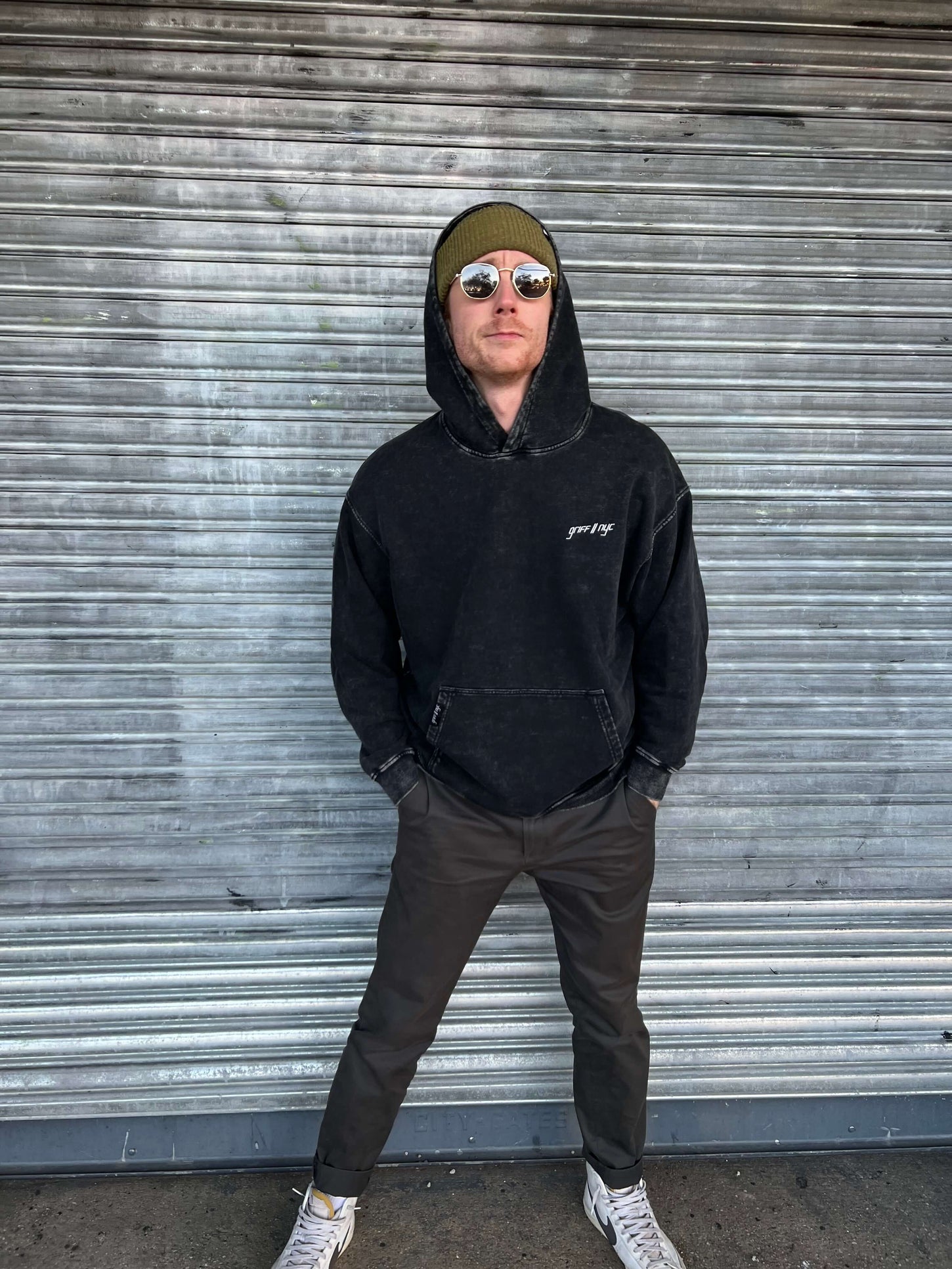 Premium heavyweight acid-washed hoodie. Vintage black hoodie. Streetwear hoodie