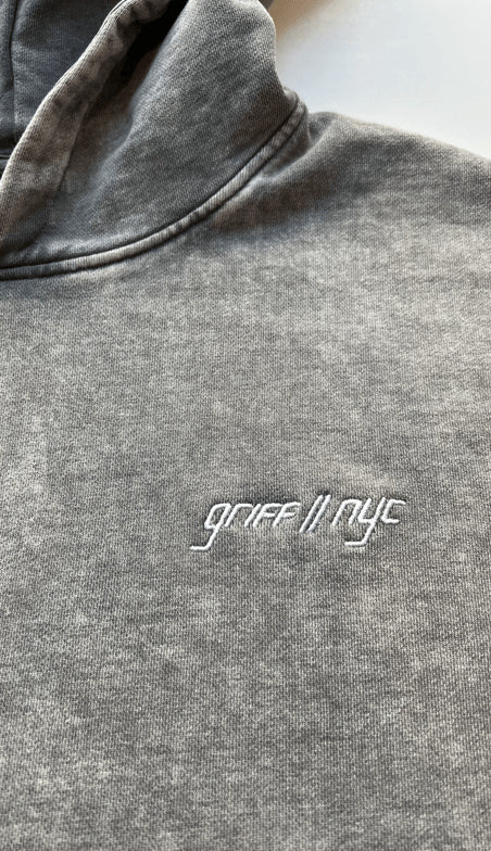 Premium Acid Washed Hoodie // Faded Grey
