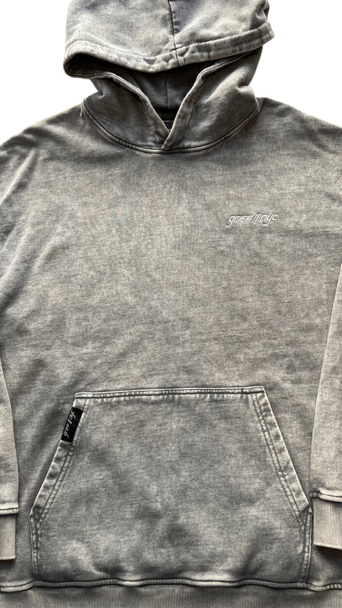 Premium Acid Washed Hoodie // Faded Grey